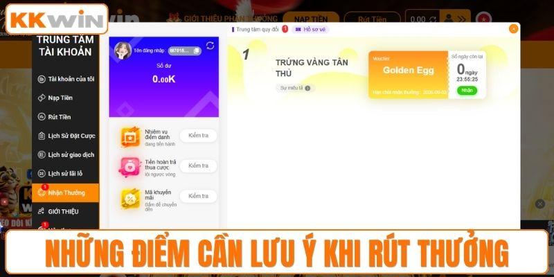 Những điểm cần lưu ý khi rút thưởng